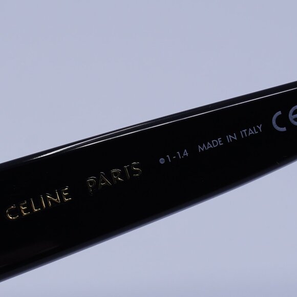 Celine CL50123I 001 Eyeglasses Shiny Black 48mm Round Frame - Picture 6 of 9